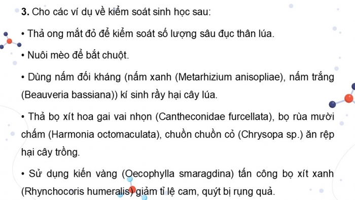 Giáo án điện tử chuyên đề Sinh học 12 chân trời Bài 5: Khái quát về kiểm soát sinh học