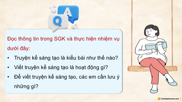 Giáo án điện tử Ngữ văn 9 cánh diều Bài 6: Viết truyện kể sáng tạo