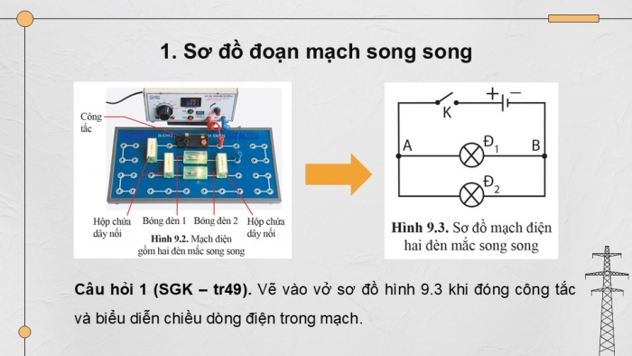 Giáo án điện tử KHTN 9 cánh diều - Phân môn Vật lí Bài 9: Đoạn mạch song song