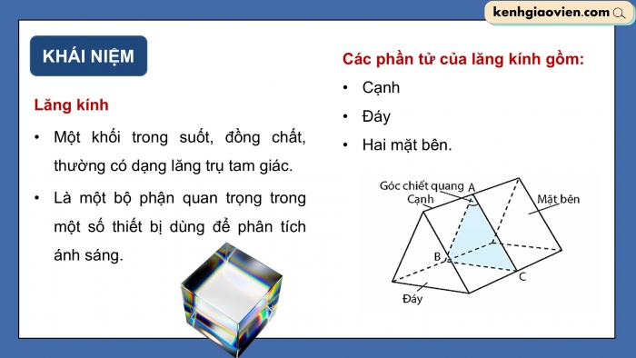 Giáo án điện tử KHTN 9 cánh diều - Phân môn Vật lí Bài 4: Hiện tượng tán sắc ánh sáng. Màu sắc ánh sáng