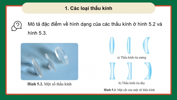 Giáo án điện tử KHTN 9 cánh diều - Phân môn Vật lí Bài 5: Sự khúc xạ ánh sáng qua thấu kính