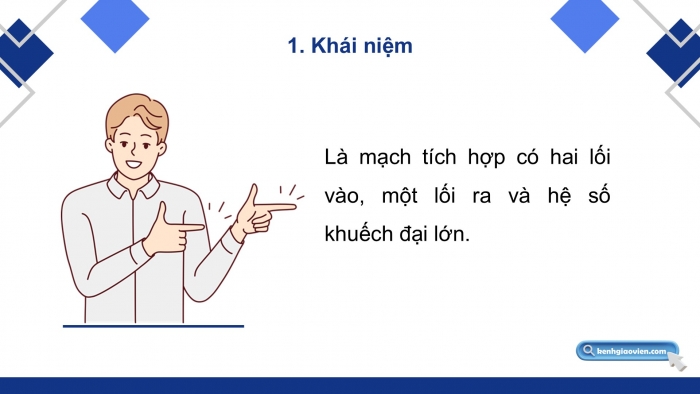 Giáo án điện tử Công nghệ 12 Điện - Điện tử Kết nối Bài 19: Khuếch đại thuật toán