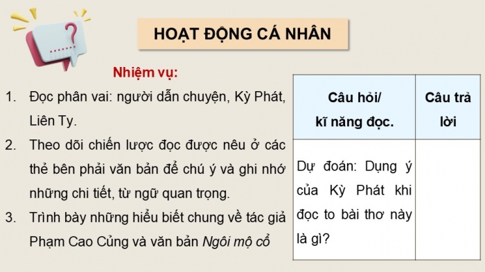 Giáo án điện tử Ngữ văn 9 chân trời Bài 7: Ngôi mộ cổ (Phạm Cao Củng)