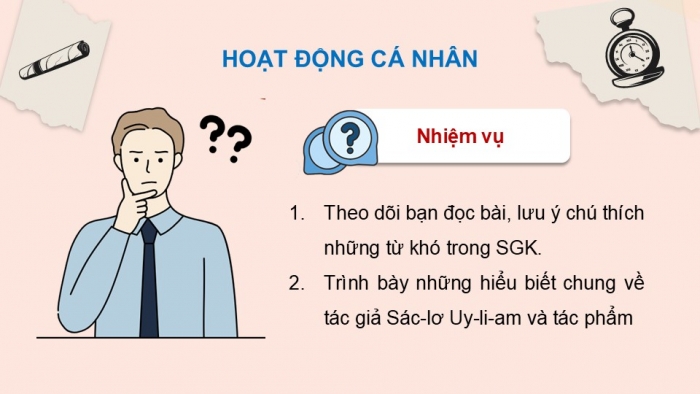 Giáo án điện tử Ngữ văn 9 chân trời Bài 7: Kẻ sát nhân lộ diện (Sác-lơ Uy-li-am)