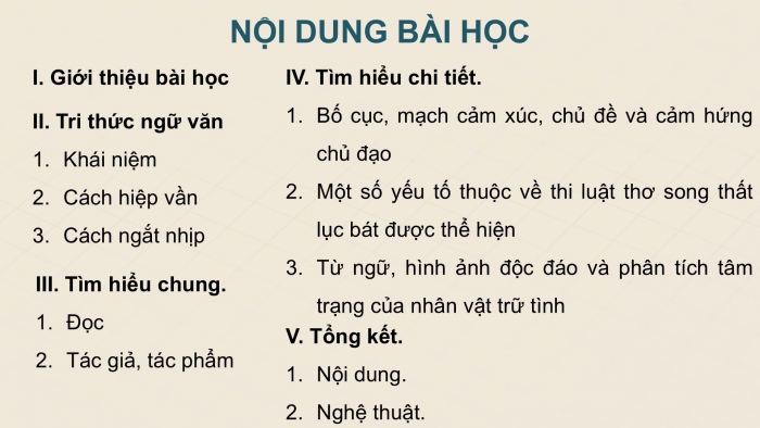 Giáo án điện tử Ngữ văn 9 chân trời Bài 8: Nỗi nhớ thương của người chinh phụ (Nguyên tác chữ Hán - Đặng Trần Côn, bản diễn Nôm - Phan Huy Ích)