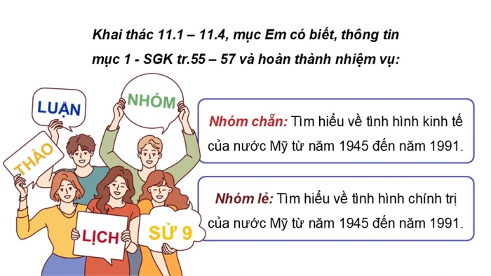 Giáo án điện tử Lịch sử 9 chân trời Bài 11: Nước Mỹ và các nước Tây Âu từ năm 1945 đến năm 1991