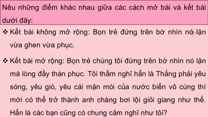 Giáo án điện tử Tiếng Việt 5 kết nối Bài 2: Viết mở bài và kết bài cho bài văn tả người