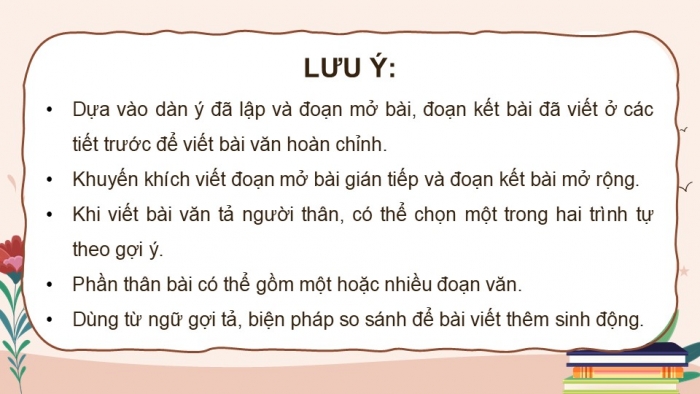 Giáo án điện tử Tiếng Việt 5 chân trời Bài 7: Viết bài văn tả người (Bài viết số 1)