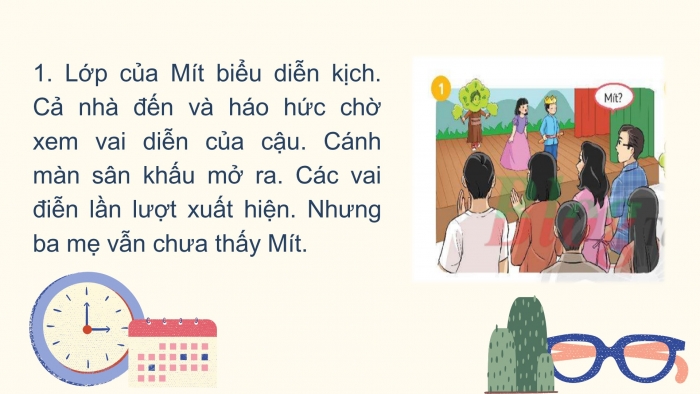 Giáo án điện tử Tiếng Việt 2 chân trời Ôn tập giữa học kì I - Ôn tập 3 (Tiết 2) Vai diễn của Mít