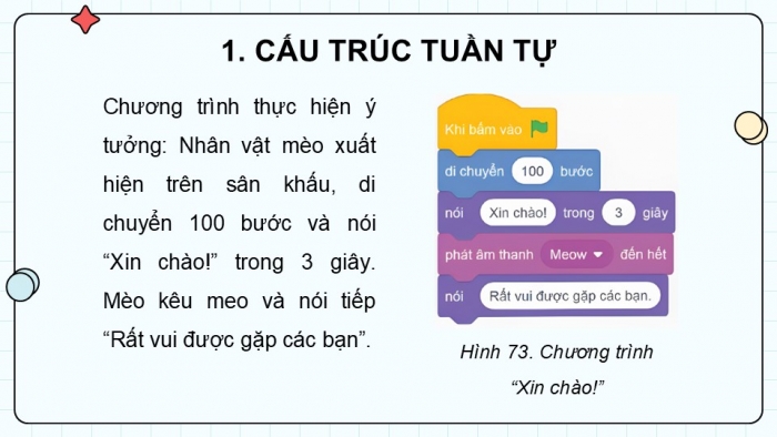 Giáo án điện tử Tin học 5 kết nối Bài 10: Cấu trúc tuần tự