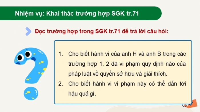 Giáo án điện tử Kinh tế pháp luật 12 chân trời Bài 9: Quyền và nghĩa vụ của công dân về sở hữu tài sản và tôn trọng tài sản của người khác