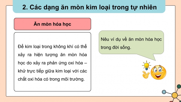 Giáo án điện tử Hoá học 12 kết nối Bài 22: Sự ăn mòn kim loại