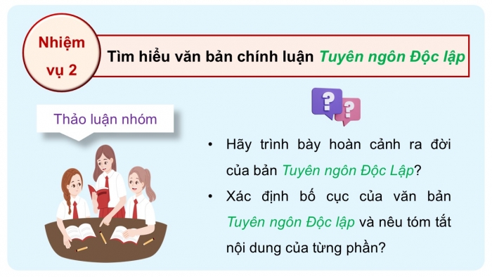 Giáo án điện tử Ngữ văn 12 cánh diều Bài 6: Tuyên ngôn Độc lập (Hồ Chí Minh)