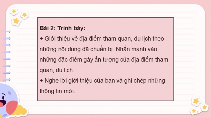 Giáo án điện tử Tiếng Việt 5 kết nối Bài 12: Địa điểm tham quan, du lịch