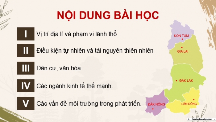 Giáo án điện tử Địa lí 9 kết nối Bài 17: Vùng Tây Nguyên