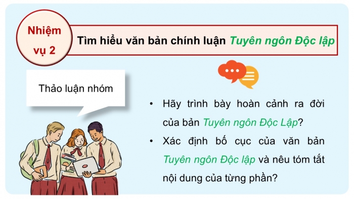 Giáo án điện tử Ngữ văn 12 kết nối Bài 6: Tuyên ngôn Độc lập (Hồ Chí Minh)