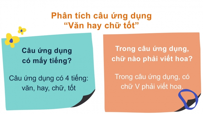 Giáo án điện tử Tiếng Việt 2 chân trời Bài 3: Viết chữ hoa V, Từ chỉ đặc điểm, Câu kiểu Ai thế nào?, dấu chấm, dấu chấm than