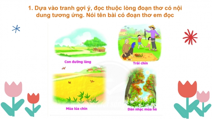 Giáo án điện tử Tiếng Việt 2 chân trời Ôn tập giữa học kì II - Ôn tập 3 (Tiết 1)