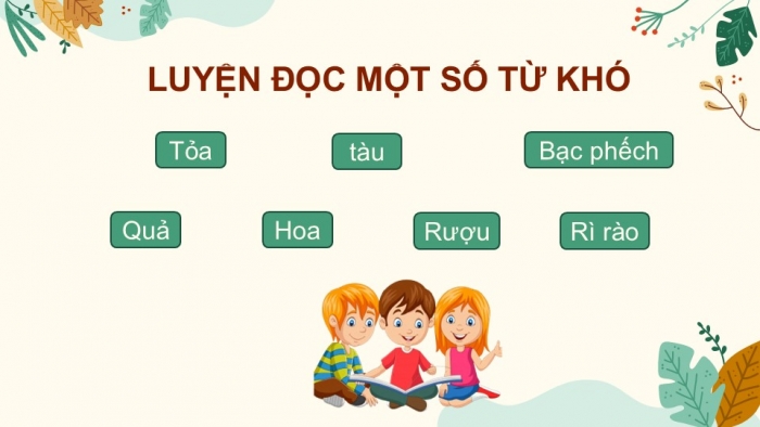 Giáo án điện tử Tiếng Việt 2 chân trời Bài 3: Đọc Cây dừa