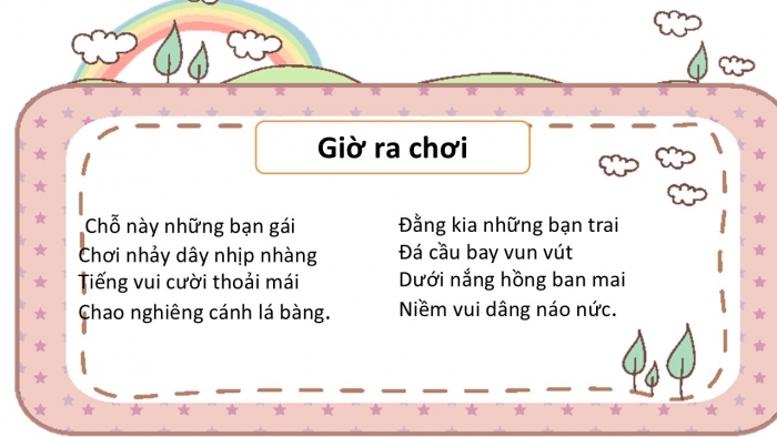 Giáo án điện tử Tiếng Việt 2 cánh diều Bài 4: Nghe – viết Giờ ra chơi, Chữ hoa C