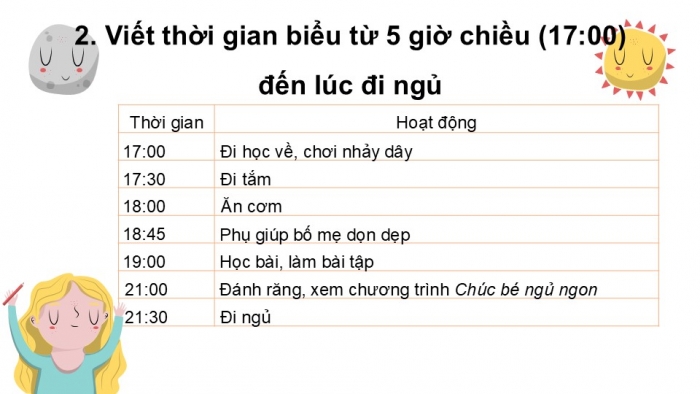 Giáo án điện tử tiếng Việt 2 kết nối Bài 10: Viết thời gian biểu, Đọc mở rộng