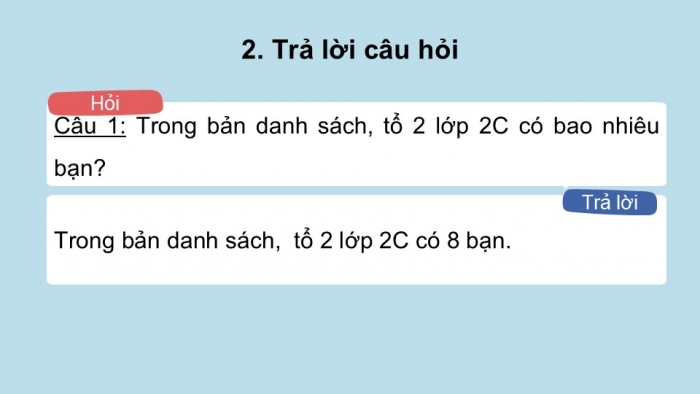 Giáo án điện tử tiếng Việt 2 kết nối Bài 12: Danh sách học sinh