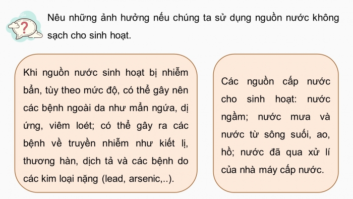 Giáo án điện tử chuyên đề Hoá học 12 cánh diều Bài 5: Tìm hiểu về xử lí nước