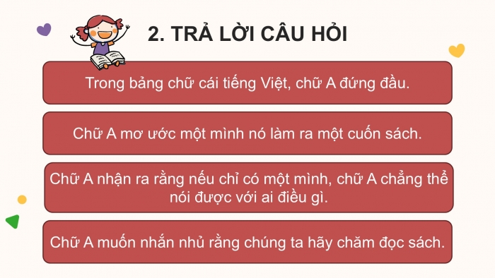 Giáo án điện tử tiếng Việt 2 kết nối Bài 19: Chữ A và những người bạn