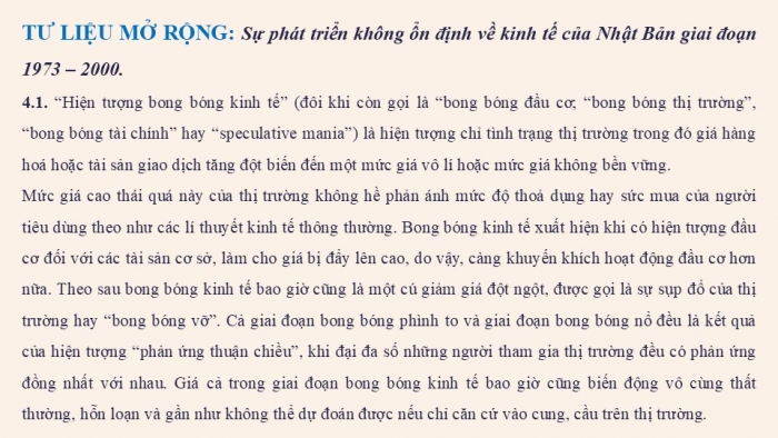 Giáo án điện tử chuyên đề Lịch sử 12 kết nối CĐ 2 Phần 2: Nhật Bản từ năm 1973 đến nay