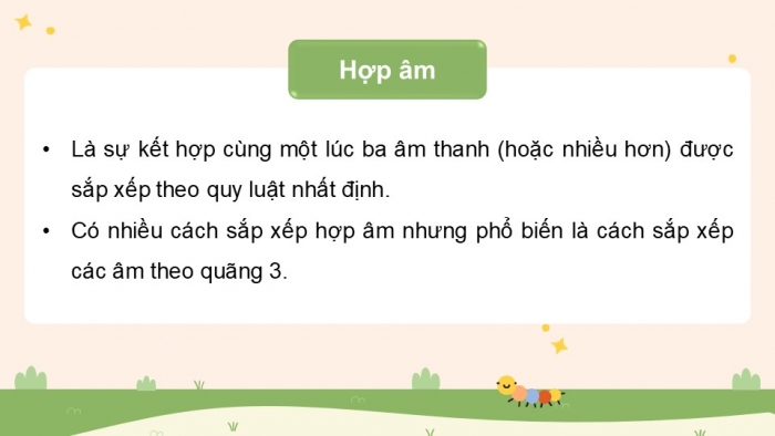 Giáo án điện tử Âm nhạc 9 chân trời Bài 10: Lí thuyết âm nhạc Sơ lược về hợp âm, Thường thức âm nhạc Một số nhạc cụ gõ trong ban nhạc nhẹ