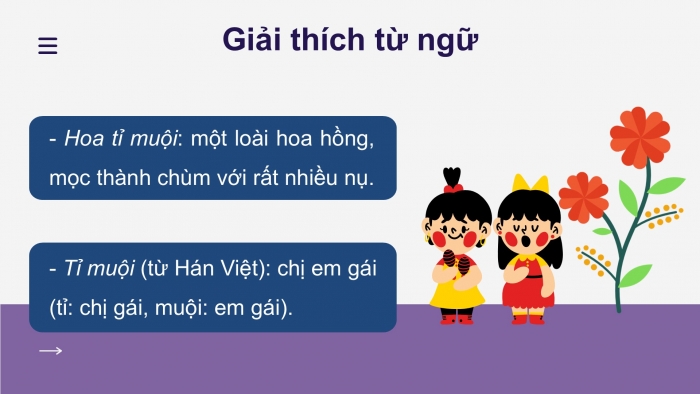 Giáo án điện tử tiếng Việt 2 kết nối Bài 25: Sự tích hoa tỉ muội