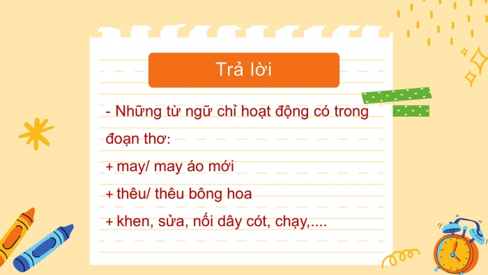 Giáo án điện tử tiếng Việt 2 kết nối Bài 30: Từ ngữ chỉ sự vật, hoạt động; Câu nêu hoạt động