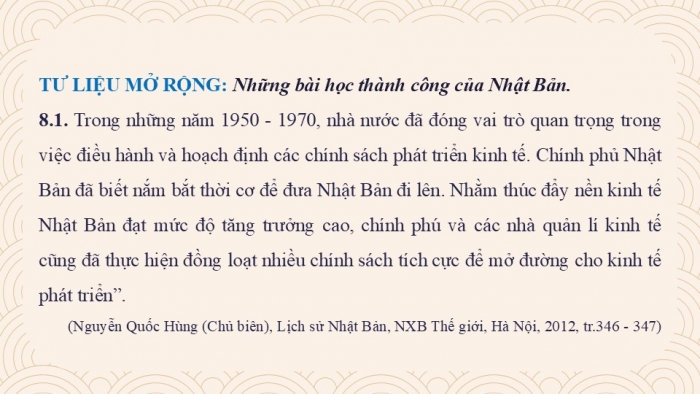 Giáo án điện tử chuyên đề Lịch sử 12 kết nối CĐ 2 Phần 3: Bài học thành công của Nhật Bản