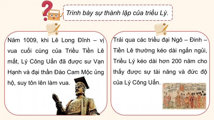 Giáo án điện tử Lịch sử và Địa lí 5 chân trời Bài 9: Triều Lý và việc định đô ở Thăng Long