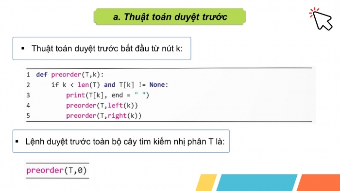 Giáo án điện tử chuyên đề Khoa học máy tính 12 kết nối Bài 9: Các thuật toán duyệt trên cây tìm kiếm nhị phân