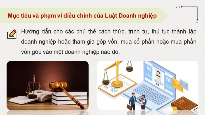 Giáo án điện tử chuyên đề Kinh tế pháp luật 12 kết nối CĐ 2: Một số vấn đề về Luật Doanh nghiệp