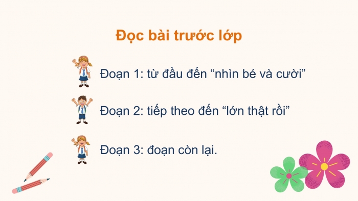 Giáo án điện tử Tiếng Việt 2 chân trời Bài 1: Đọc Bé Mai đã lớn