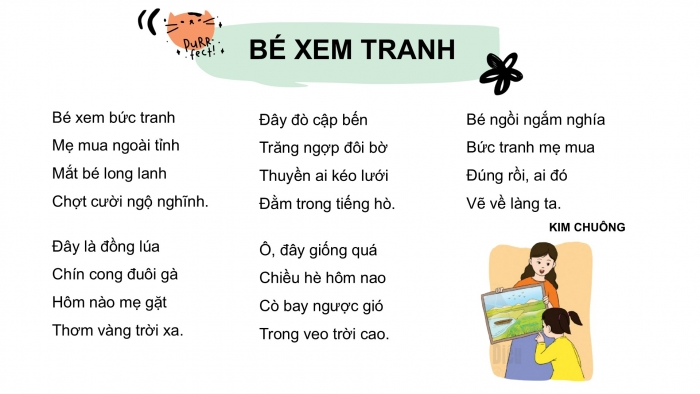 Giáo án điện tử Tiếng Việt 2 cánh diều Bài 30: Bé xem tranh