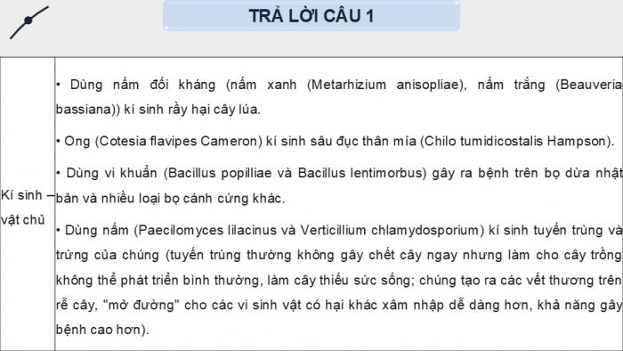 Giáo án điện tử chuyên đề Sinh học 12 chân trời Bài 6: Cơ sở khoa học và các biện pháp kiểm soát sinh học