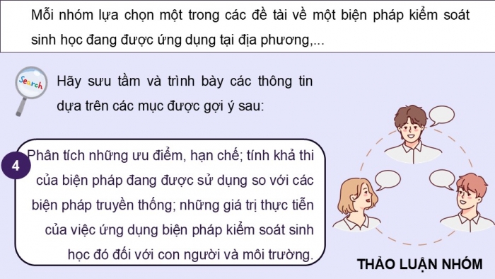 Giáo án điện tử chuyên đề Sinh học 12 chân trời Bài 7 Dự án: Điều tra ứng dụng kiểm soát sinh học tại địa phương