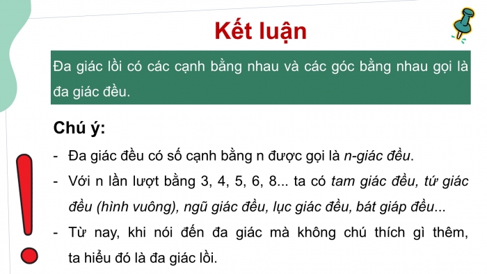 Giáo án điện tử Toán 9 chân trời Bài 3: Đa giác đều và phép quay