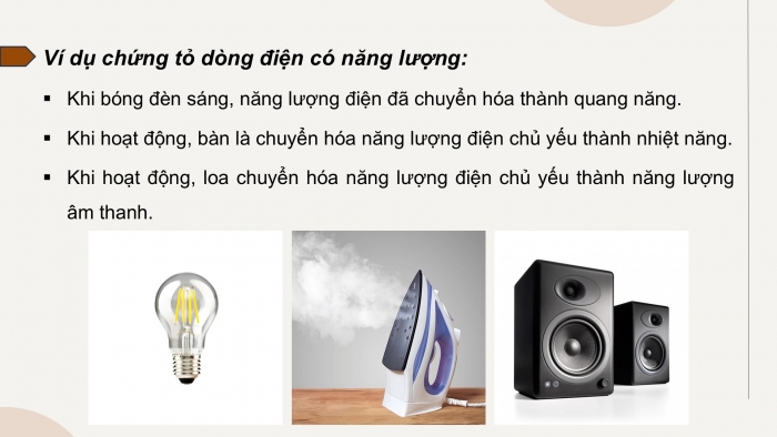 Giáo án điện tử KHTN 9 chân trời - Phân môn Vật lí Bài 11: Năng lượng điện. Công suất điện