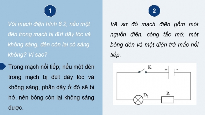 Giáo án điện tử KHTN 9 cánh diều - Phân môn Vật lí Bài 8: Đoạn mạch nối tiếp