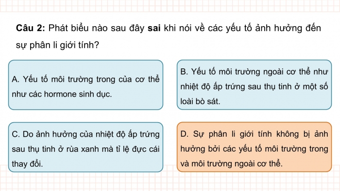 Giáo án điện tử KHTN 9 kết nối - Phân môn Sinh học Bài Ôn tập giữa học kì 2