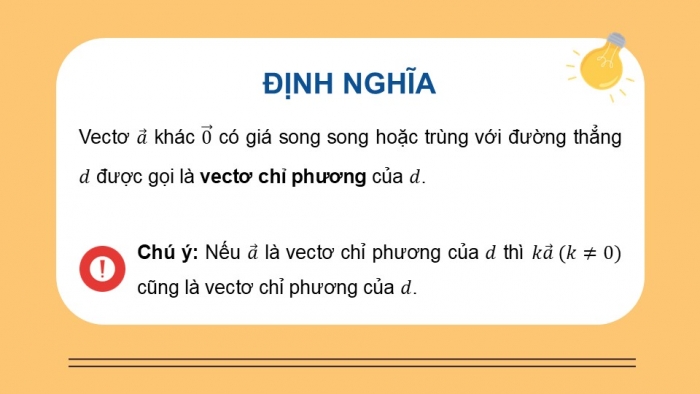 Giáo án điện tử Toán 12 chân trời Bài 2: Phương trình đường thẳng trong không gian