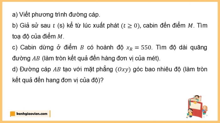 Giáo án điện tử Toán 12 cánh diều Bài 2: Phương trình đường thẳng (P2)