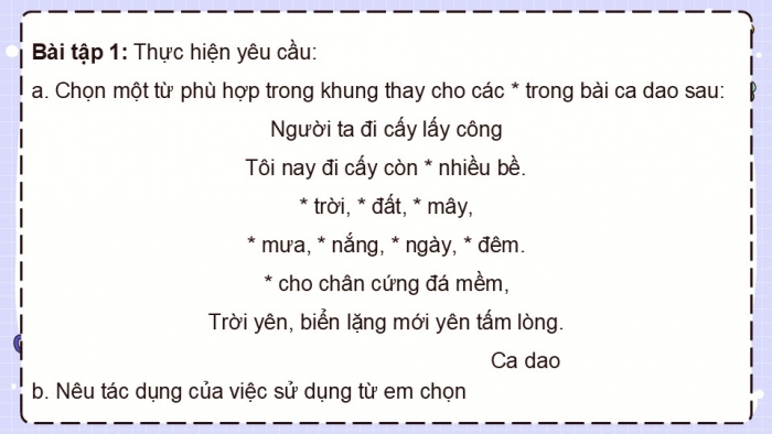 Giáo án điện tử Tiếng Việt 5 chân trời Bài 5: Luyện tập về biện pháp điệp từ, điệp ngữ