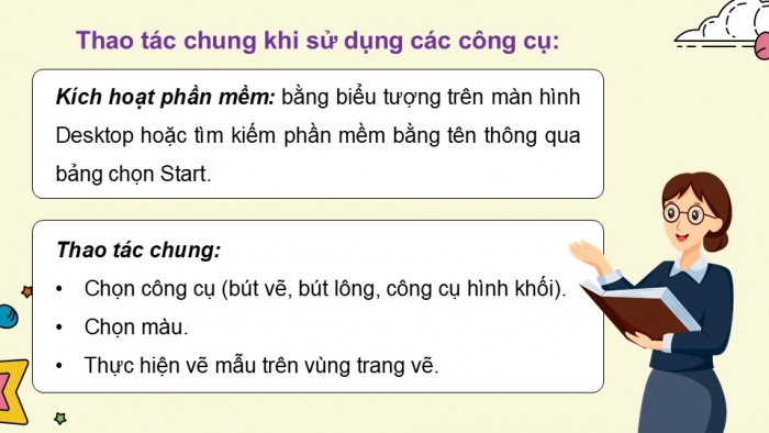 Giáo án điện tử Tin học 5 cánh diều Chủ đề E Lựa chọn 1 Bài 1: Làm quen với phần mền Paint