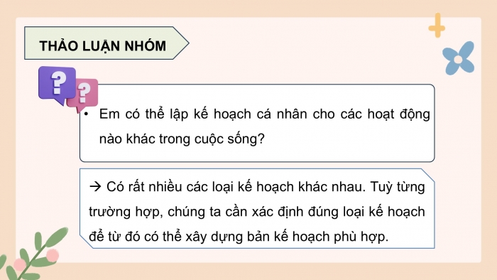 Giáo án điện tử Đạo đức 5 chân trời Bài 9: Em lập kế hoạch cá nhân