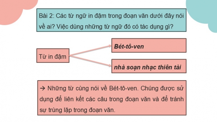 Giáo án điện tử Tiếng Việt 5 kết nối Bài 13: Liên kết câu bằng từ ngữ thay thế